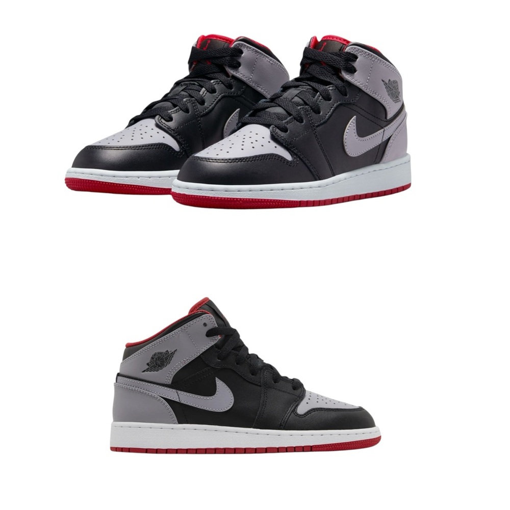 Preowned GRADE SCHOOL AIR JORDAN 1 MID SiZE 6.5